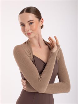 Brun/beige bolero til teen og damer
